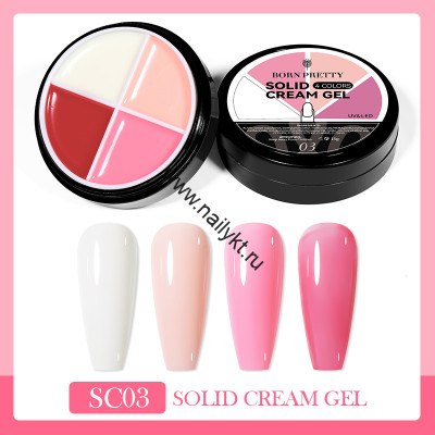 Гель-лак 4 in1 solid cream gel SC03 54542-03, 15 гр Born Pretty
