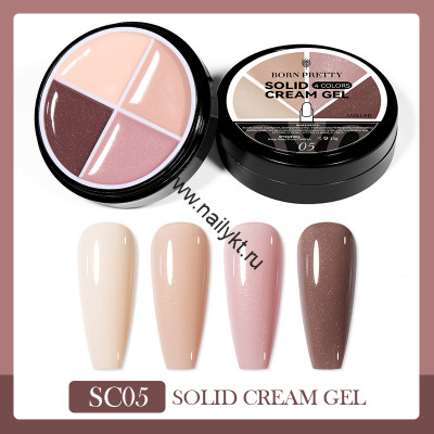 Гель-лак 4 in1 solid cream gel SC05 54542-05, 15 гр Born Pretty