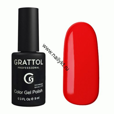 Гель-лак Grattol Color Gel Polish  - тон №084 Scarlet (9мл)