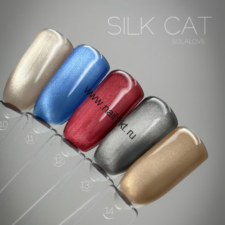 Гель-лак кошачий глаз Silk Cat 11 SOLAlove, 10мл