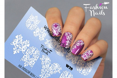Слайдер-дизайн Fashion Nails White 020