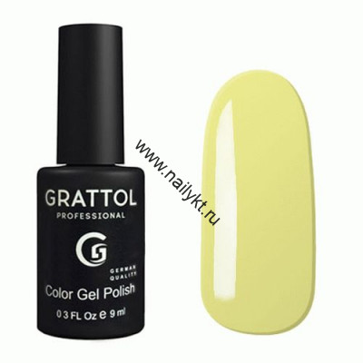СКИДКА!!! Гель-лак Grattol Color Gel Polish  - тон №125 Light Yellow (9мл)