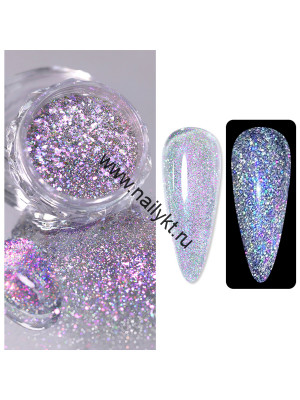 56430-05 Светоотражающий пигмент Aurora Reflective Glitter Powder G013 (0,5 гр) Nicole Diary