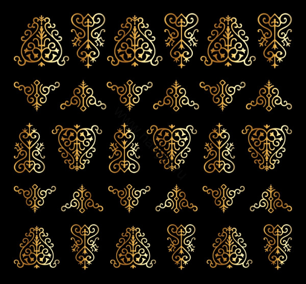 Слайдер-дизайн Якутские узоры золото