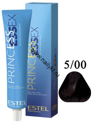 Крем-краска для волос Estel Princess Essex 5/00, Светлый шатен Натуральный для седины, 60мл
