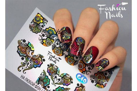 СКИДКА!!! Слайдер-дизайн Fashion Nails Galaxy 040