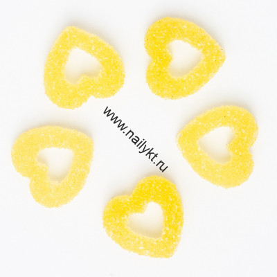 Мармелад сахарный сердечко желтое