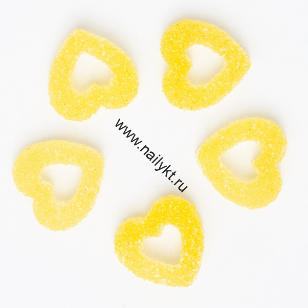 Мармелад сахарный сердечко желтое