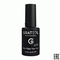 ТОП без липкого слоя  UV  NO WIPE Top GEL 9ml Grattol