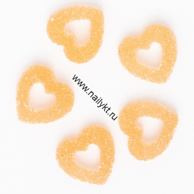 Мармелад сахарный сердечко оранжевое