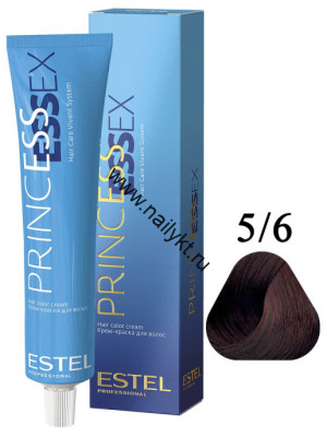 Крем-краска для волос Estel Princess Essex 5/6, Светлый шатен Фиолетовый, 60мл