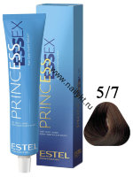 Крем-краска для волос Estel Princess Essex 5/7, Светлый шатен Коричневый, 60мл