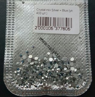 Crystal mix Silver+Blue (уп. 400 шт)