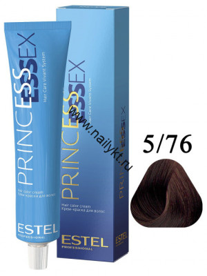 Крем-краска для волос Estel Princess Essex 5/76, Светлый шатен Коричнево-фиолетовый, 60мл