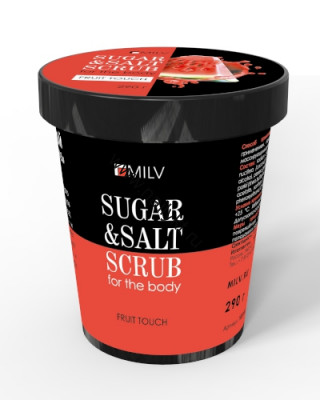 Сахарно-солевой  скраб для тела "Арбуз" 290гр Milv