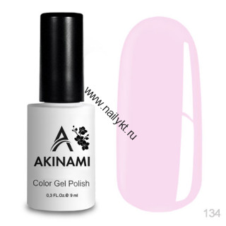 Гель-лак AKINAMI Color Gel Polish тон №134 Pink Mist (9мл)