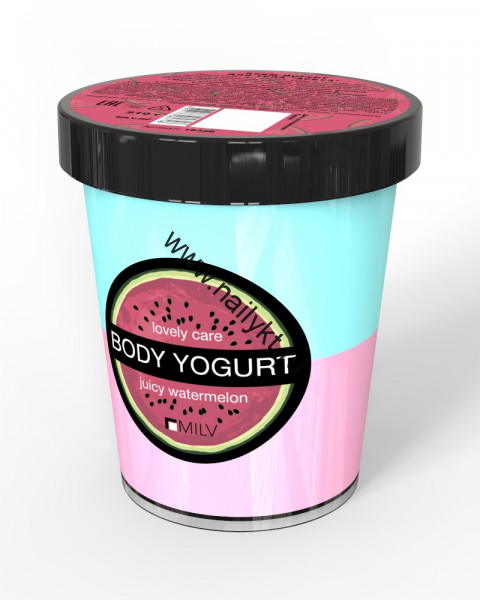 СКИДКА 20%!!! Крем-йогурт двухцветный "Арбуз" Milv 210 г