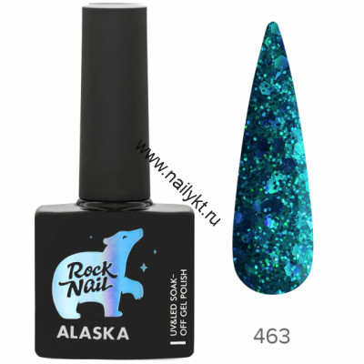 Гель-лак RockNail Alaska 463 Aurora Borealis 10мл