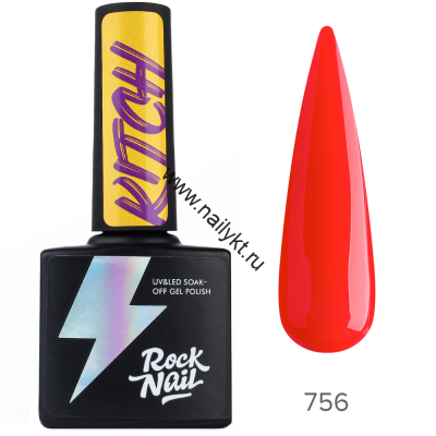 Гель-лак RockNail Kitch 756 Smudge My Lipstick 10мл
