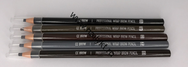 Карандаш для бровей Wrap brow pencil, CC Brow, 01 (черный)