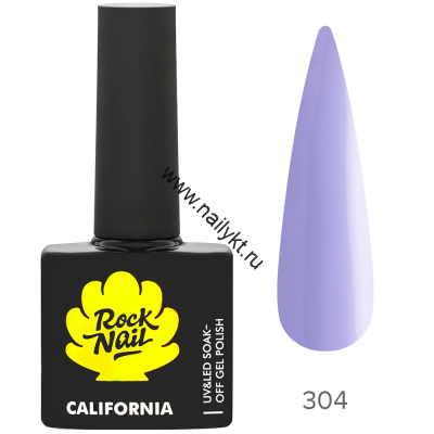 Гель-лак RockNail California 304 Ultra Violet 10мл