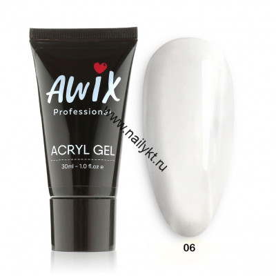 Acryl gel Акригель AWIX 06 прозрачный, 30 мл