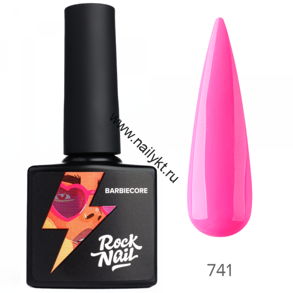 Гель-лак RockNail Barbiecore 741 Think Pink 10мл