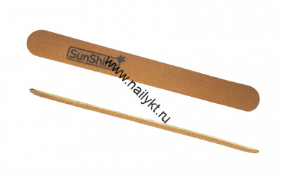 Пилка SunShine Brown деревянная тонкая 100/180