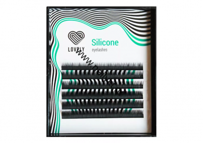 Ресницы чёрные LOVELY Silicone, микс, 16 лент (C 0,07 8-15mm)