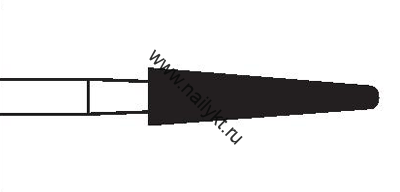Насадка алмазная Конусная (полусферический конец) 025 мелкая (Владмива)