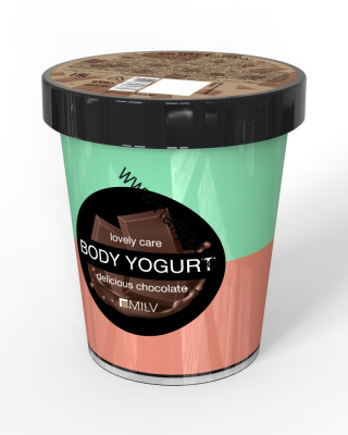 Крем-йогурт двухцветный "Шоколад" Milv 210 г