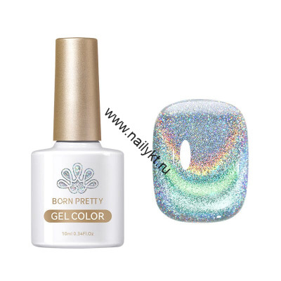 Гель-лак магнитный светоотражающий Rainbow Glass Cat Magnetic Gel RG01 58115-01, Born Pretty, 10 мл