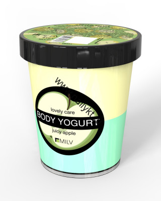 Крем-йогурт двухцветный "Яблоко" Milv 210 г